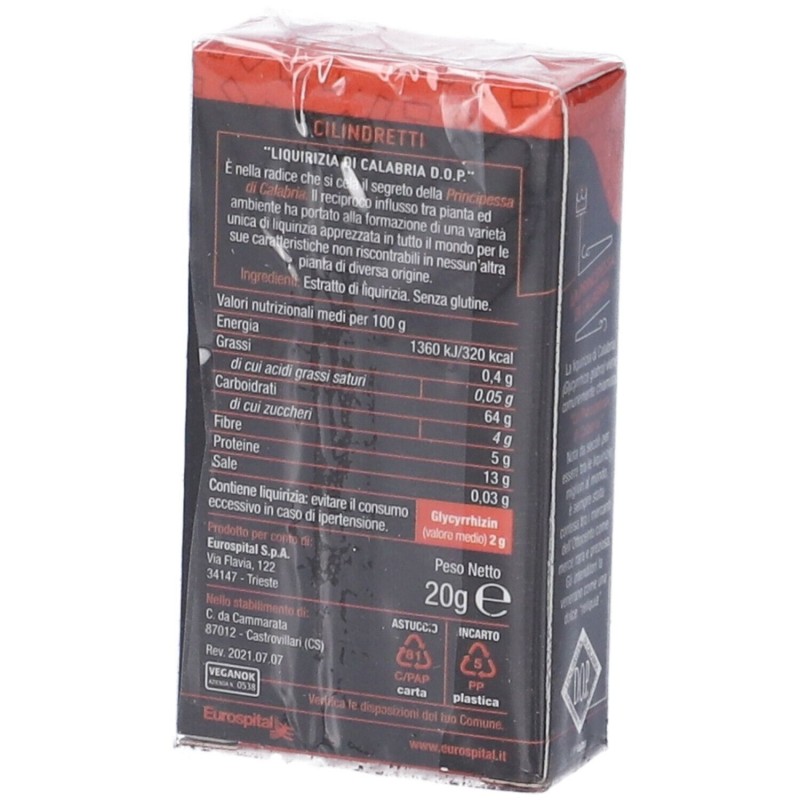 Packaging integro del prodotto Torch Liquirizia Cilindretti per Snack 20 G Packaging integro del prodotto Torch Liquirizia Cilindretti per Snack 20 G