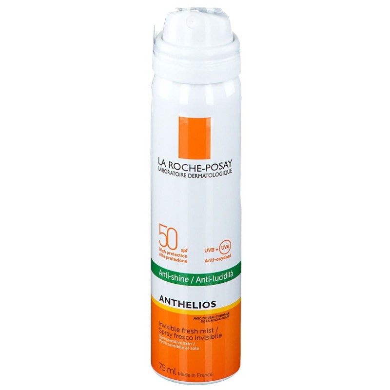 Presentazione grafica di La Roche Posay Anthelios Spray Solare Fresco Invisibile Viso SPF50 Pelle Grassa 75ml Presentazione grafica di La Roche Posay Anthelios Spray Solare Fresco Invisibile Viso SPF50 Pelle Grassa 75ml