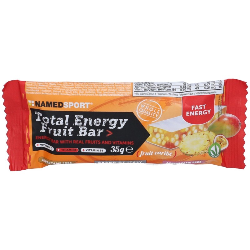 Foto esplicativa di Total Energy Fruit Bar per Sport di Endurance Barretta da 35 g. Foto esplicativa di Total Energy Fruit Bar per Sport di Endurance Barretta da 35 g.