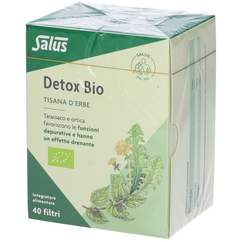Aspetto del prodotto Salus Detox Bio Integratore per Drenare Tisana 40 Filtri Aspetto del prodotto Salus Detox Bio Integratore per Drenare Tisana 40 Filtri