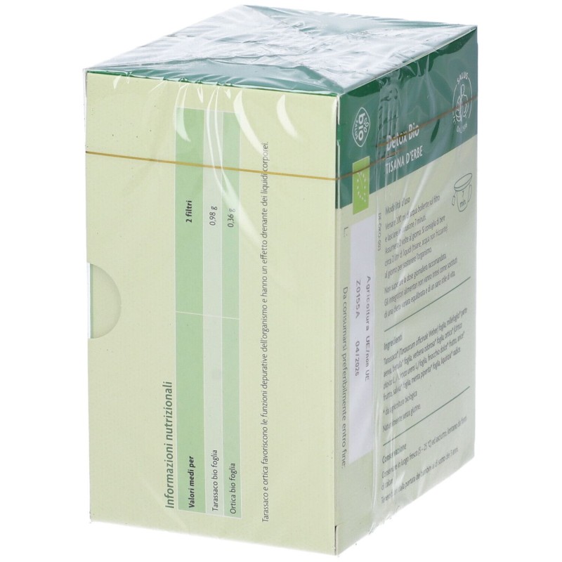 Packaging del prodotto Salus Detox Bio Integratore per Drenare Tisana 40 Filtri Packaging del prodotto Salus Detox Bio Integratore per Drenare Tisana 40 Filtri