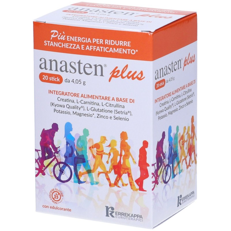 Primo piano di Anasten Plus Integratore per Stachezza 20 Stick Primo piano di Anasten Plus Integratore per Stachezza 20 Stick