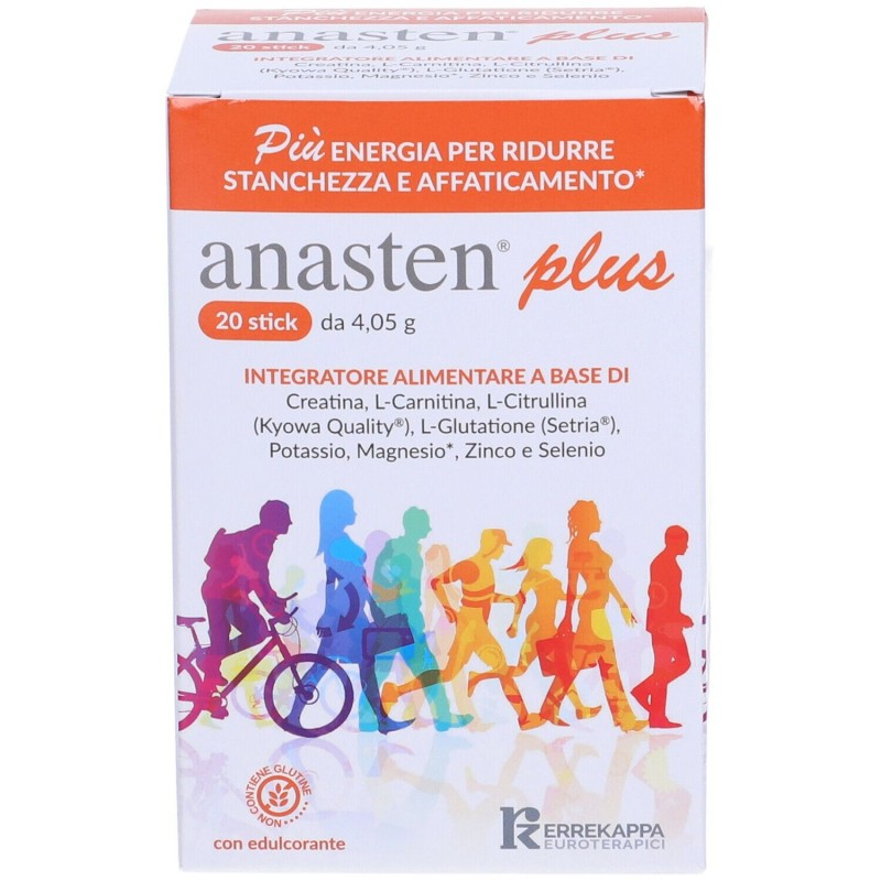 Pack ufficiale del prodotto Anasten Plus Integratore per Stachezza 20 Stick Pack ufficiale del prodotto Anasten Plus Integratore per Stachezza 20 Stick