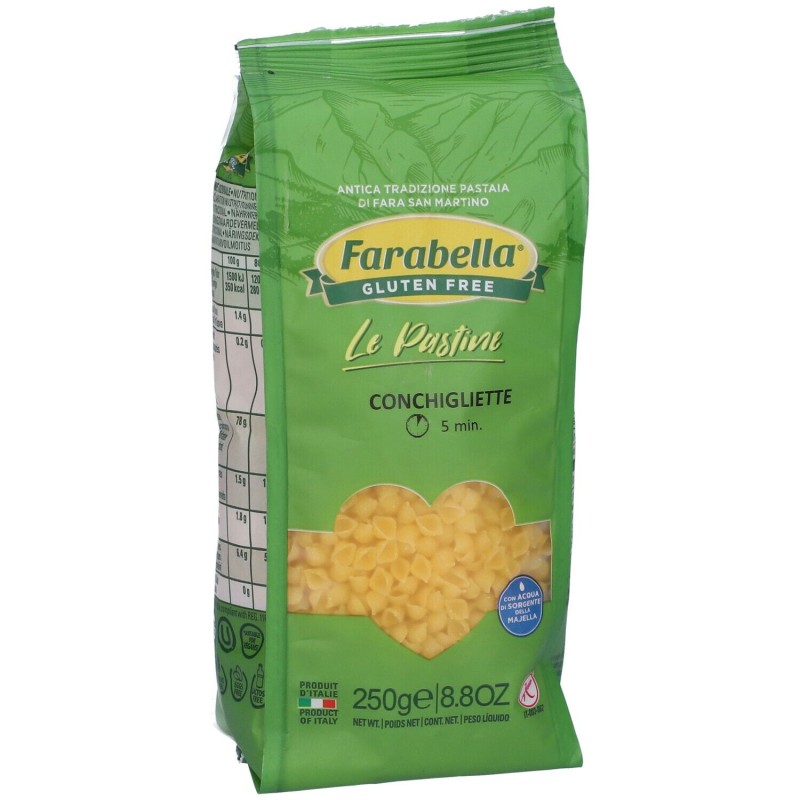 Scatola integra del prodotto Farabella Conchigliette Senza Glutine 250g Scatola integra del prodotto Farabella Conchigliette Senza Glutine 250g