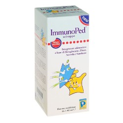 Presentazione grafica di ImmunoPed Integratore per Sistema Immunitario dei Bambini Sciroppo 140ml Presentazione grafica di ImmunoPed Integratore per Sistema Immunitario dei Bambini Sciroppo 140ml
