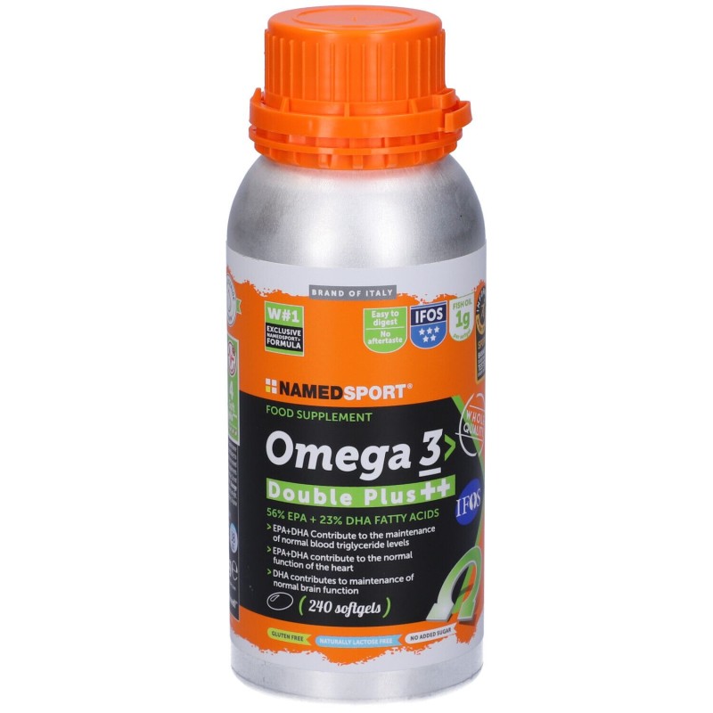 Packaging del prodotto Named Sport Omega 3 Double Plus Integratore con Omega 3 240 Capsule Packaging del prodotto Named Sport Omega 3 Double Plus Integratore con Omega 3 240 Capsule
