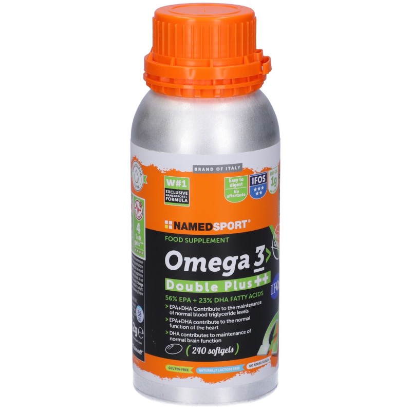 Packaging integro del prodotto Named Sport Omega 3 Double Plus Integratore con Omega 3 240 Capsule Packaging integro del prodotto Named Sport Omega 3 Double Plus Integratore con Omega 3 240 Capsule