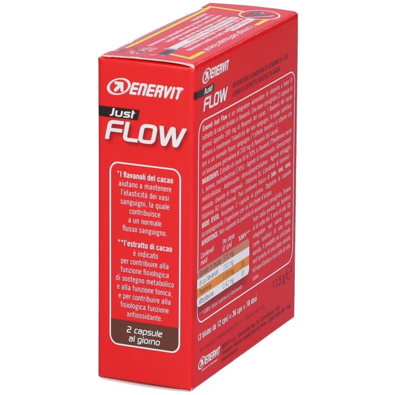 Confezione sigillata di Enervit Just Flow per Elasticità Vasi Sanguigni 36 Capsule Confezione sigillata di Enervit Just Flow per Elasticità Vasi Sanguigni 36 Capsule