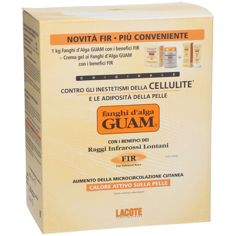 Packaging del prodotto Guam Fir Fanghi D'alga per Cellulite Confezione da 1 kg