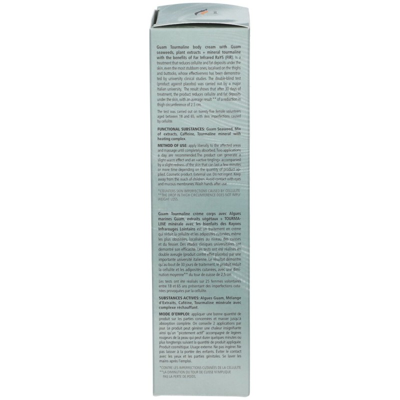 Aspetto del prodotto Guam Tourmaline Crema Liporiducente FIR 200ml Trattamento Anticellulite Cosce e Glutei