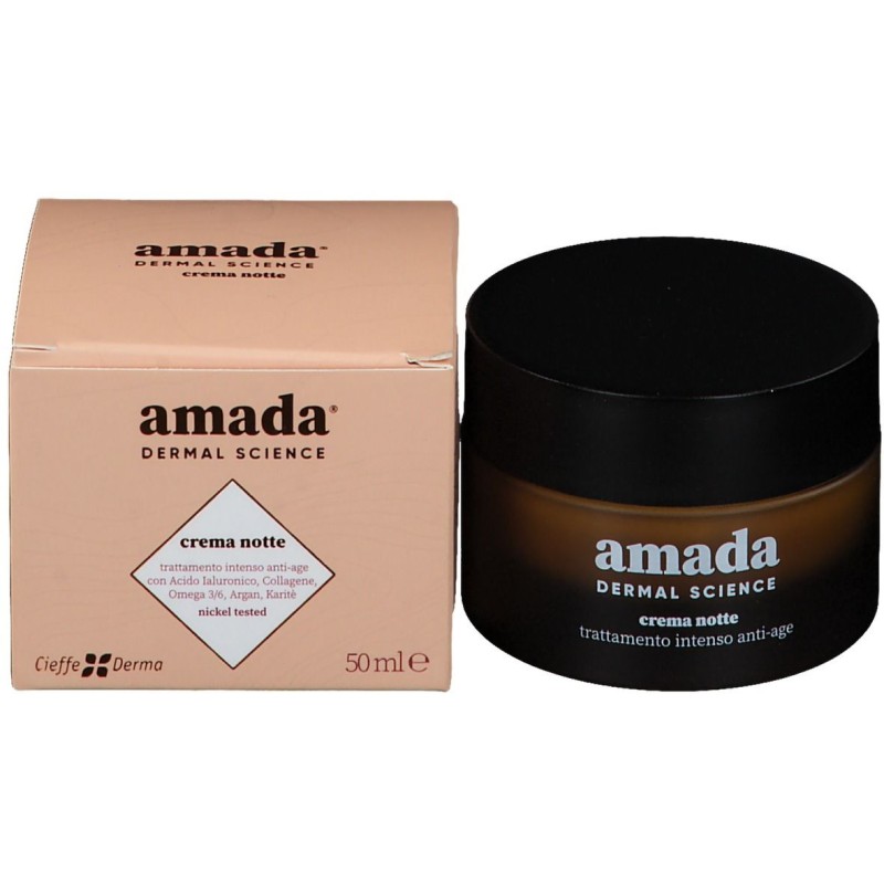 Packaging integro del prodotto Amada Crema Notte per Azione Antirughe 50ml Packaging integro del prodotto Amada Crema Notte per Azione Antirughe 50ml