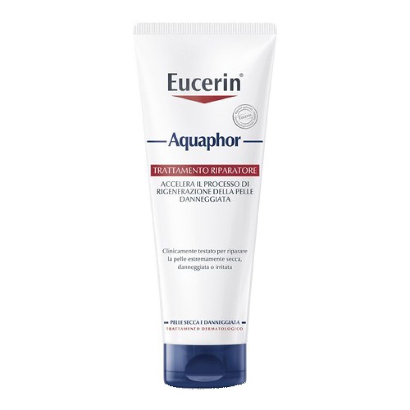 Primo piano di Eucerin Aquaphor Trattamento Riparatore Pelli Danneggiate 200ml Primo piano di Eucerin Aquaphor Trattamento Riparatore Pelli Danneggiate 200ml