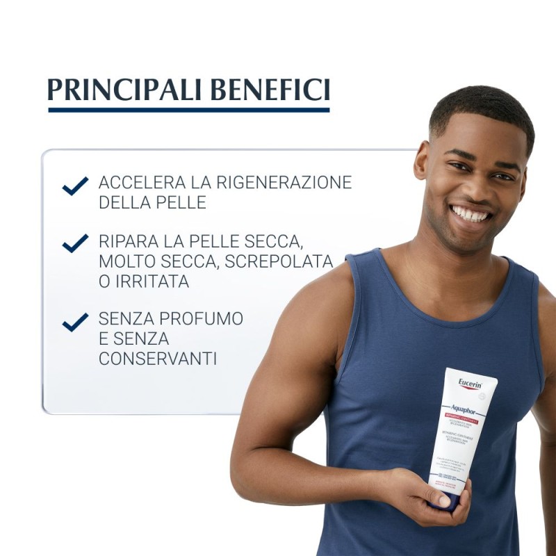 Vista del prodotto Eucerin Aquaphor Trattamento Riparatore Pelli Danneggiate 200ml Vista del prodotto Eucerin Aquaphor Trattamento Riparatore Pelli Danneggiate 200ml