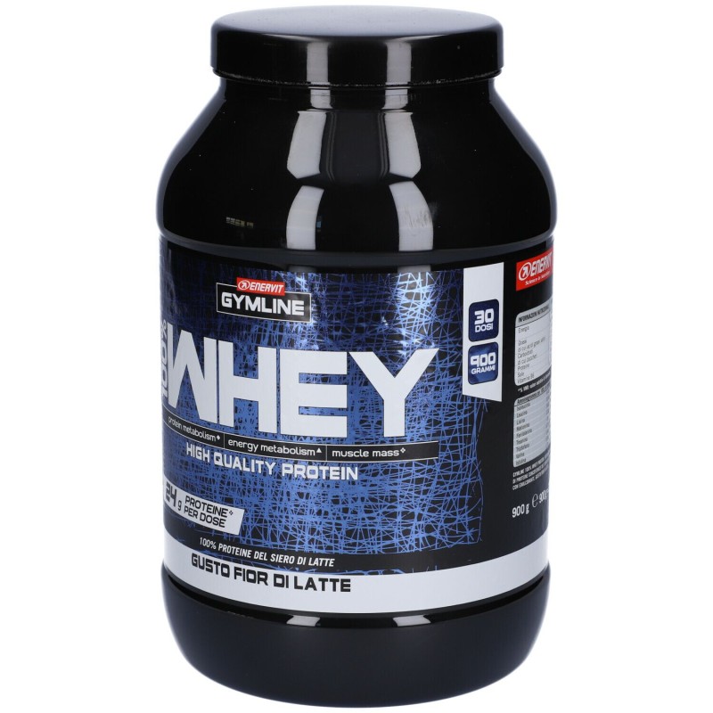 Vista del prodotto Enervit Gymline 100% Whey Proteine Sportivi Gusto Fior di Latte 900g Vista del prodotto Enervit Gymline 100% Whey Proteine Sportivi Gusto Fior di Latte 900g