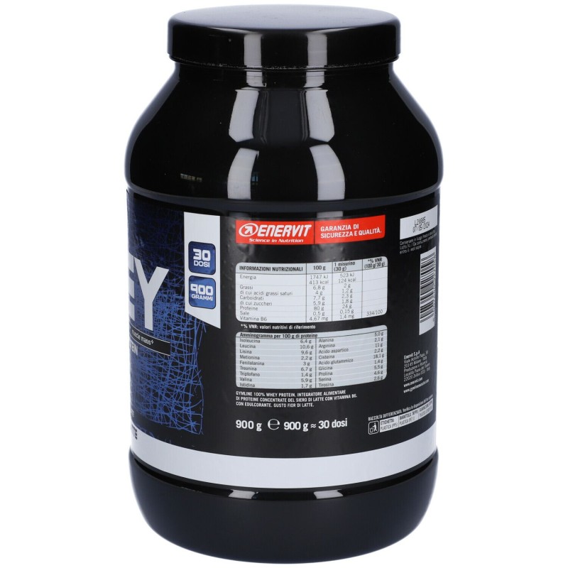 Presentazione grafica di Enervit Gymline 100% Whey Proteine Sportivi Gusto Fior di Latte 900g Presentazione grafica di Enervit Gymline 100% Whey Proteine Sportivi Gusto Fior di Latte 900g