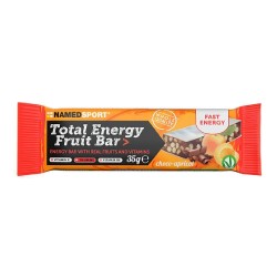 Primo piano di Named Sport Total Energy Fruit Bar Barretta Gusto Cioccolato Albicocca 35g Primo piano di Named Sport Total Energy Fruit Bar Barretta Gusto Cioccolato Albicocca 35g