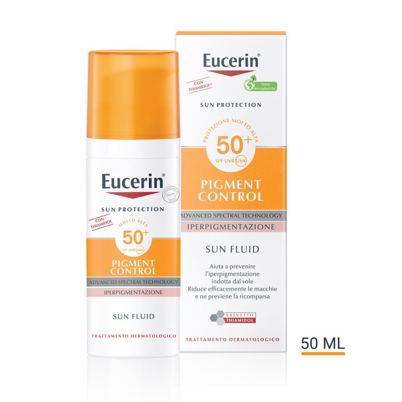 Vista del prodotto Eucerin Sun Pigment Control Crema Solare SPF 50+ 50ml Vista del prodotto Eucerin Sun Pigment Control Crema Solare SPF 50+ 50ml