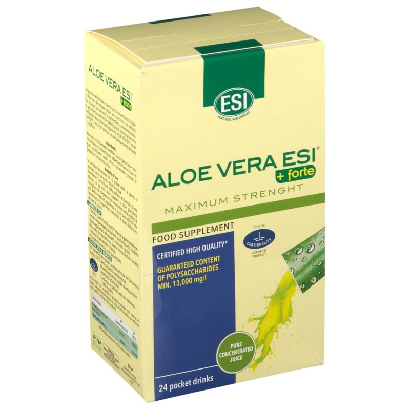 Foto esplicativa di ESI Aloe Vera Succo +Forte Pocket Drink 24 Bustine