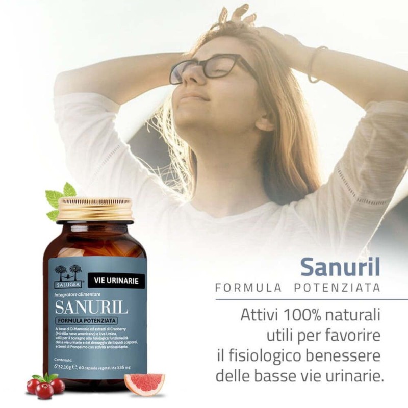 Visualizzazione chiara di Sanuril Formula Potenziata Integratore Antiossidante 60 Capsule