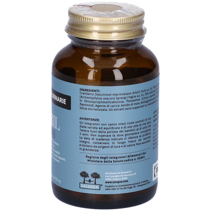 Dettaglio del packaging di Sanuril Formula Potenziata Integratore Antiossidante 60 Capsule