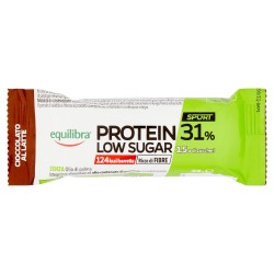 Primo piano di Equilibra Protein 31% Low Sugar Barretta Proteica Gusto Cioccolato Al Latte 35g 1 Pezzo Primo piano di Equilibra Protein 31% Low Sugar Barretta Proteica Gusto Cioccolato Al Latte 35g 1 Pezzo