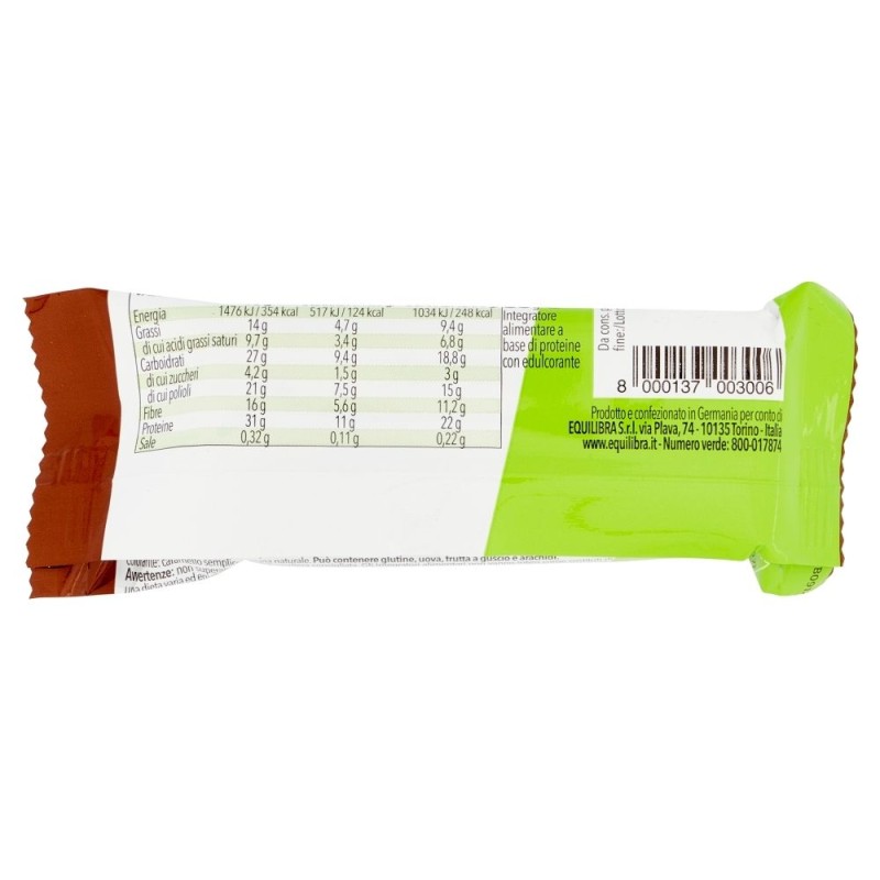Confezione sigillata di Equilibra Protein 31% Low Sugar Barretta Proteica Gusto Cioccolato Al Latte 35g 1 Pezzo Confezione sigillata di Equilibra Protein 31% Low Sugar Barretta Proteica Gusto Cioccolato Al Latte 35g 1 Pezzo
