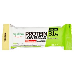 Pack ufficiale del prodotto Equilibra Protein 31% Low Sugar Barretta Proteica Gusto Vaniglia 35g 1 Pezzo