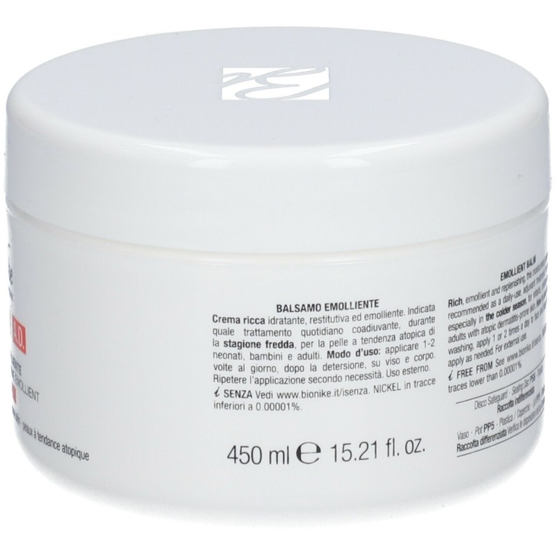 Primo piano di Bionike Triderm AD Balsamo Emolliente per Pelle Atopica 450ml Primo piano di Bionike Triderm AD Balsamo Emolliente per Pelle Atopica 450ml
