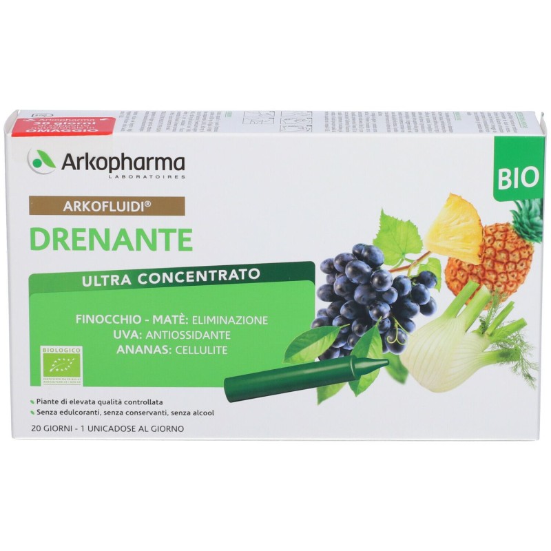 Foto ravvicinata di Arkofluidi Ultra Suoni Drenante Bio per Eliminazione Liquidi 20 Flaconcini Foto ravvicinata di Arkofluidi Ultra Suoni Drenante Bio per Eliminazione Liquidi 20 Flaconcini