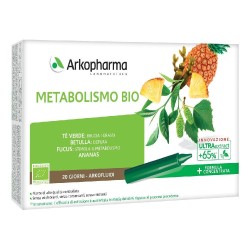 Foto illustrativa del packaging di Arkofluidi Metabolismo Bio per Supporto Metabolismo 20 Fiale