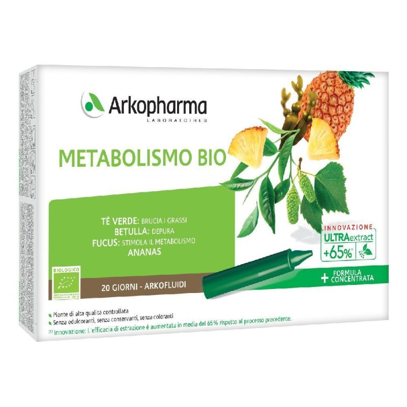 Foto illustrativa del packaging di Arkofluidi Metabolismo Bio per Supporto Metabolismo 20 Fiale Foto illustrativa del packaging di Arkofluidi Metabolismo Bio per Supporto Metabolismo 20 Fiale