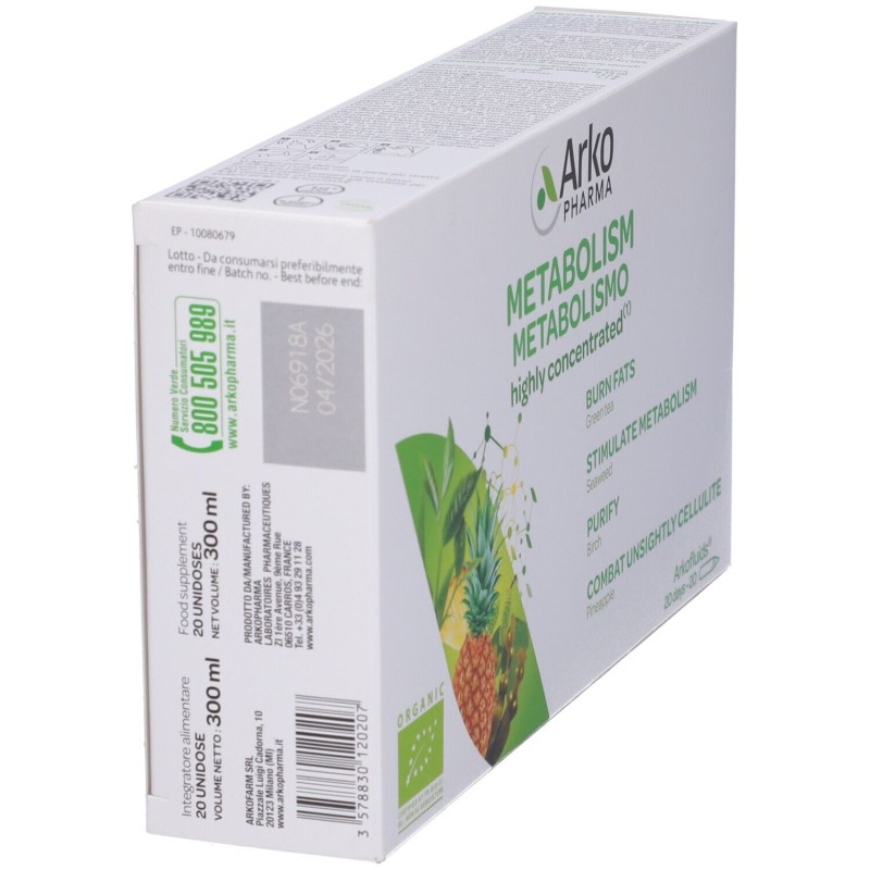 Vista del prodotto Arkofluidi Metabolismo Bio per Supporto Metabolismo 20 Fiale Vista del prodotto Arkofluidi Metabolismo Bio per Supporto Metabolismo 20 Fiale