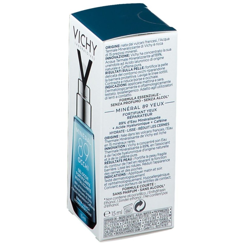 Confezione sigillata di Vichy Mineral 89 Contorno Occhi Fortificante Gel 15ml Confezione sigillata di Vichy Mineral 89 Contorno Occhi Fortificante Gel 15ml