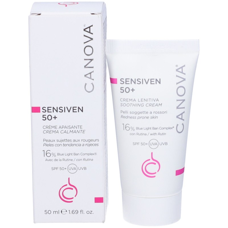Scatola originale del prodotto Sensiven 50+ per Pelle con Couperose 50ml