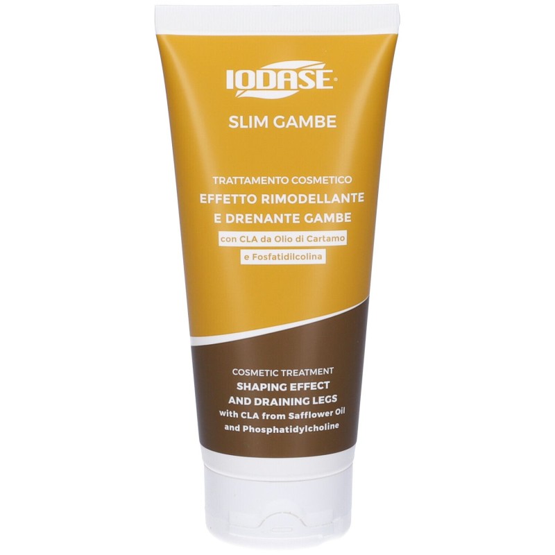 Dettaglio del packaging di Iodase Slim Gambe per Rimodellamento e Drenaggio 200ml Dettaglio del packaging di Iodase Slim Gambe per Rimodellamento e Drenaggio 200ml