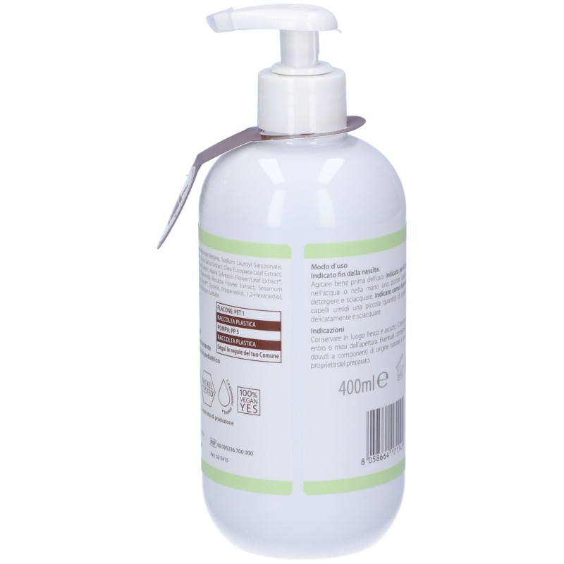 Foto esplicativa di Fiocchi di Riso Detergente Corpo e Capelli Talco per Bambini 400ml Foto esplicativa di Fiocchi di Riso Detergente Corpo e Capelli Talco per Bambini 400ml