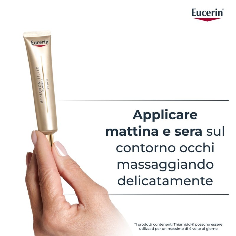 Vista del prodotto Eucerin Hyaluron Filler Elasticity Crema Contorno Occhi Spf15 15ml