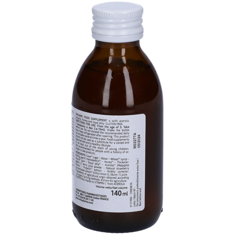 Primo piano di Arkoroyal Concentrato Fluido Bio Integratore Ricostituente per Bambini 150ml Primo piano di Arkoroyal Concentrato Fluido Bio Integratore Ricostituente per Bambini 150ml