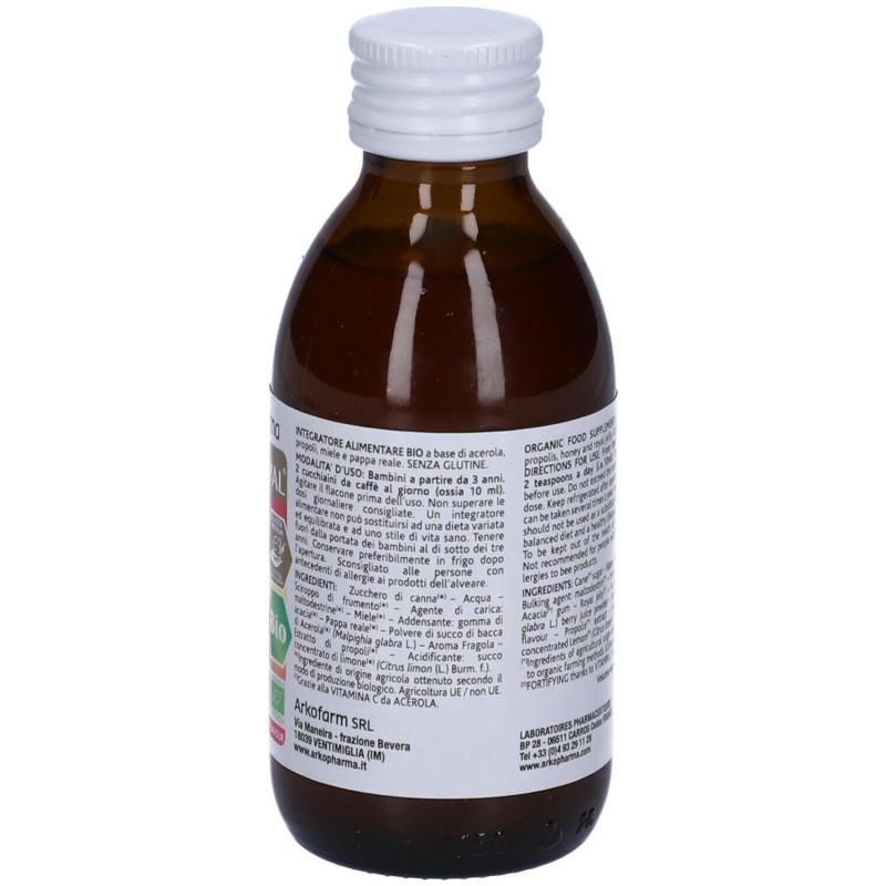 Vista del prodotto Arkoroyal Concentrato Fluido Bio Integratore Ricostituente per Bambini 150ml Vista del prodotto Arkoroyal Concentrato Fluido Bio Integratore Ricostituente per Bambini 150ml