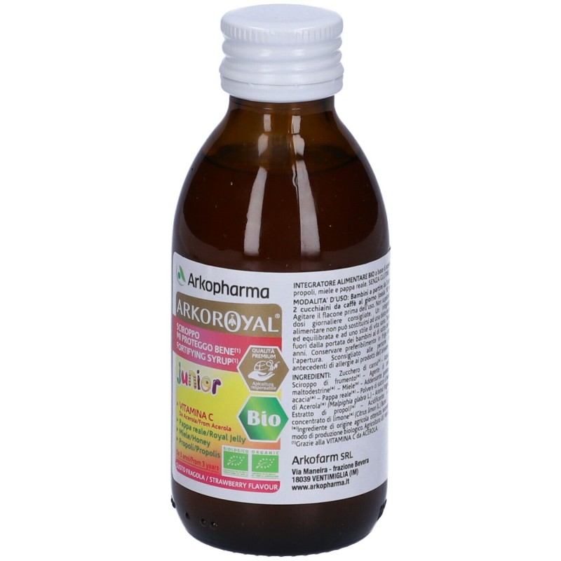 Presentazione grafica di Arkoroyal Concentrato Fluido Bio Integratore Ricostituente per Bambini 150ml Presentazione grafica di Arkoroyal Concentrato Fluido Bio Integratore Ricostituente per Bambini 150ml