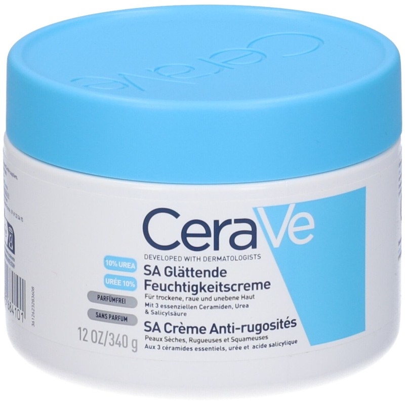 Scatola integra del prodotto CeraVe SA Crema Levigante 10% Urea Pelli Molto Secche, Ruvide e Screpolate Flacone 340g Scatola integra del prodotto CeraVe SA Crema Levigante 10% Urea Pelli Molto Secche, Ruvide e Screpolate Flacone 340g