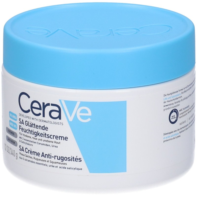 Foto esplicativa di CeraVe SA Crema Levigante 10% Urea Pelli Molto Secche, Ruvide e Screpolate Flacone 340g Foto esplicativa di CeraVe SA Crema Levigante 10% Urea Pelli Molto Secche, Ruvide e Screpolate Flacone 340g