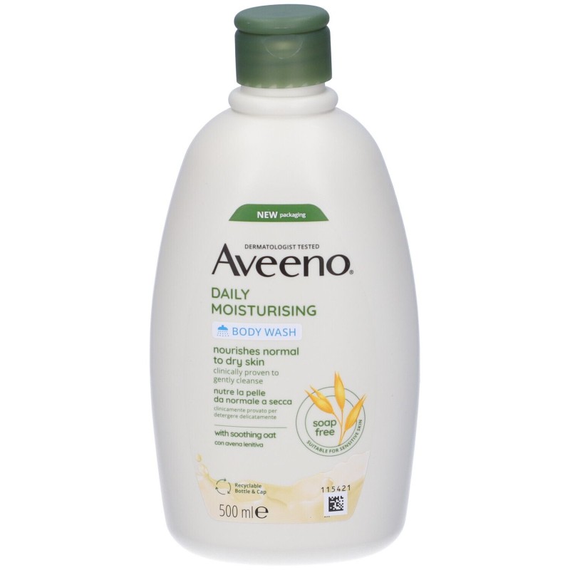 Aspetto del prodotto Aveeno Bagnodoccia Corpo Idratante Pelle Normale e Secca 500ml Aspetto del prodotto Aveeno Bagnodoccia Corpo Idratante Pelle Normale e Secca 500ml