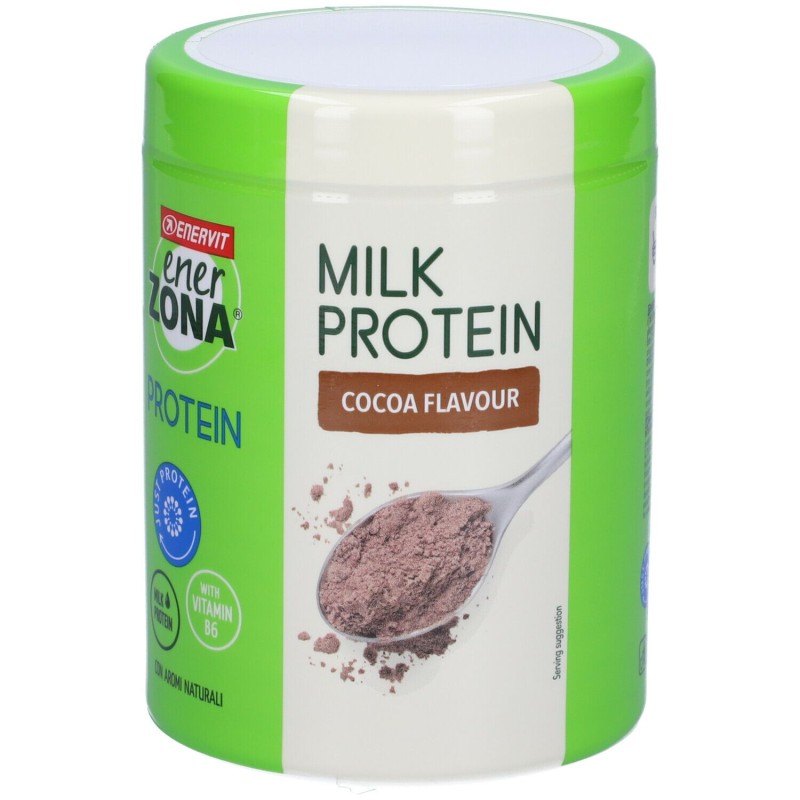 Packaging del prodotto Enerzona Milk Protein Cocoa per Massa Muscolare 230g