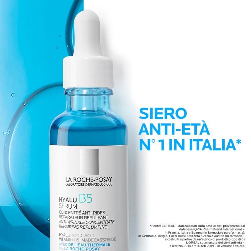Foto illustrativa del packaging di La Roche Posay Hyalu B5 Serum Siero Viso Antirughe 50ml