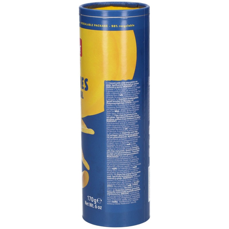 Scatola originale del prodotto Schar Curvies Original Patatine Senza Glutine Gusto Classico 170gr