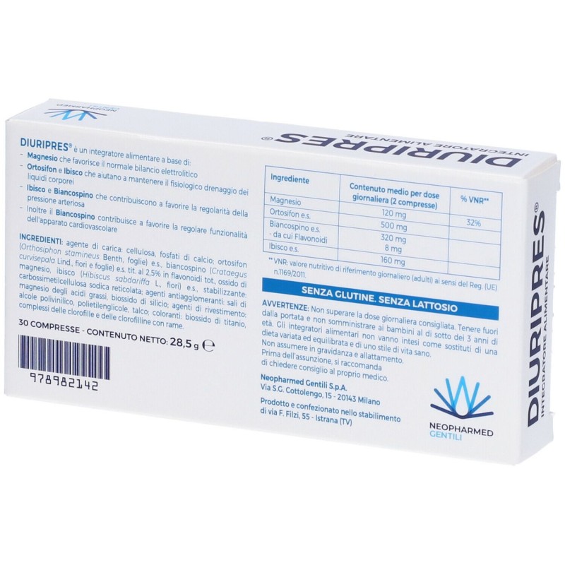 Scatola integra del prodotto Neopharmed Diuripres Integratore Drenante 30 Compresse Scatola integra del prodotto Neopharmed Diuripres Integratore Drenante 30 Compresse