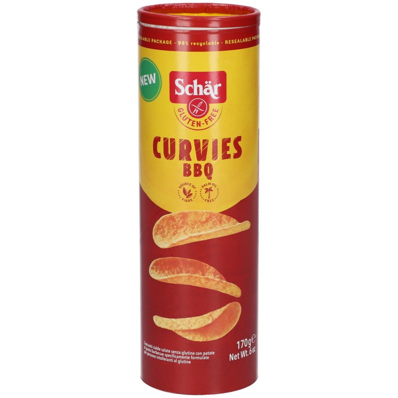 Visualizzazione chiara di Schar Curvies BBQ Patatine Senza Glutine Gusto Barbecue 170gr