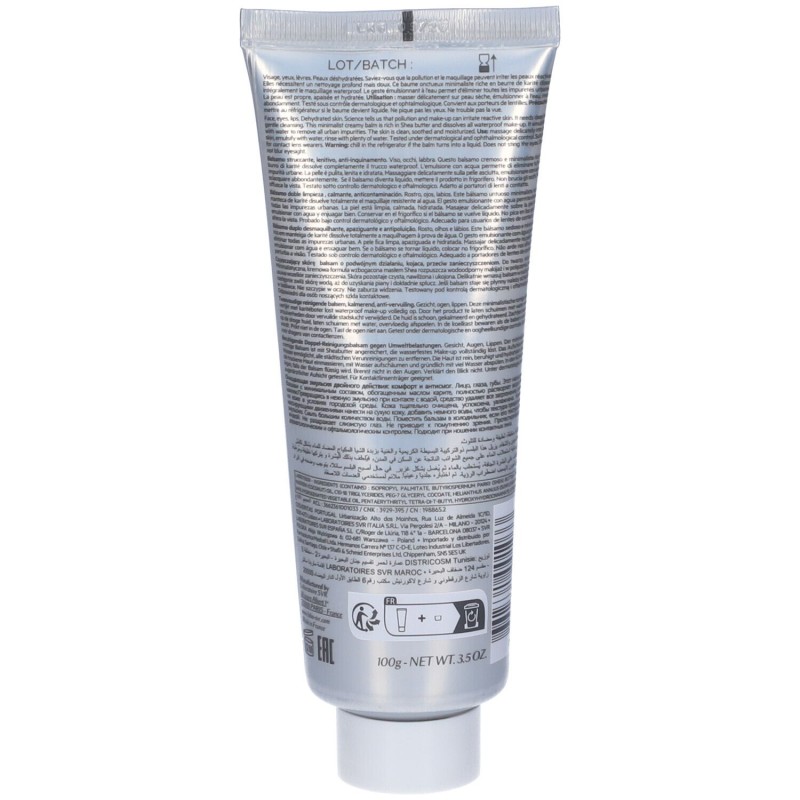 Primo piano di SVR Sensifine Balsamo Detergente Emolliente Anti Inquinamento 100ml