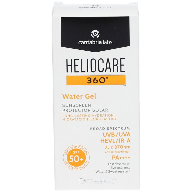 Confezione sigillata di Heliocare 360° Water Gel Protezione Solare per Sportivi e per la Corsa 50ml Confezione sigillata di Heliocare 360° Water Gel Protezione Solare per Sportivi e per la Corsa 50ml